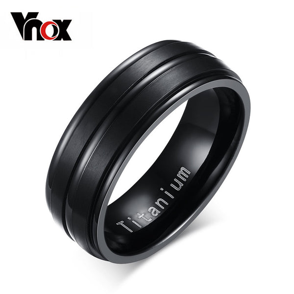 Vnox Black Men Ring
