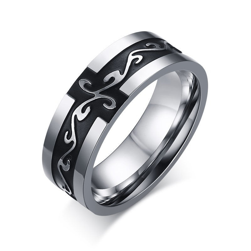 Retro Titanium Steel Ring