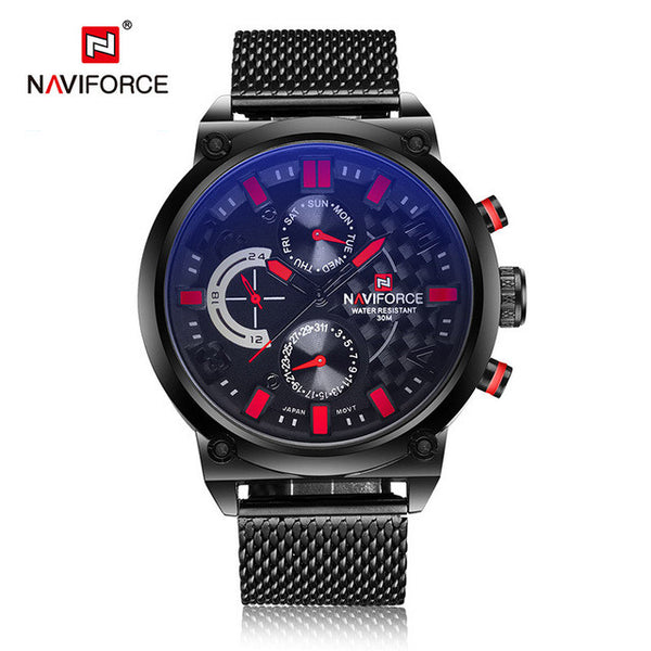 NAVIFORCE Luxury Brand Full Steel Men Watches