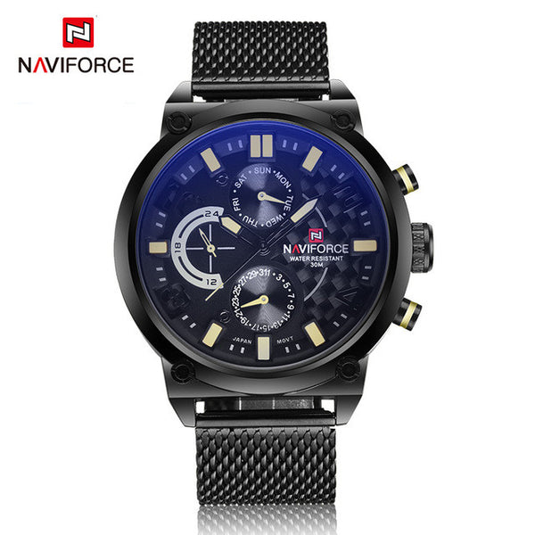 NAVIFORCE Luxury Brand Full Steel Men Watches