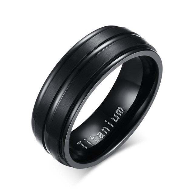 Vnox Black Men Ring