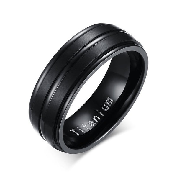 Vnox Black Men Ring
