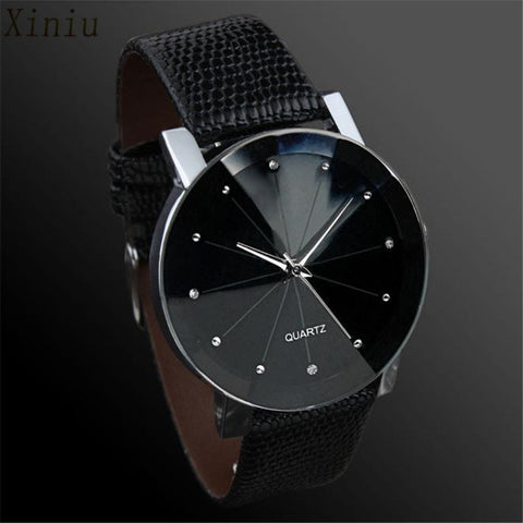 Men's Watches Simple Quartz Sport Military Stainless Steel Dial PU Leather Band Wrist Watch Men Relogio Masculine Clock Reloj