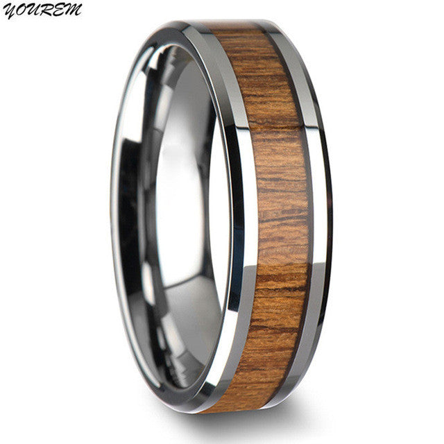 wood Wedding Band Ring
