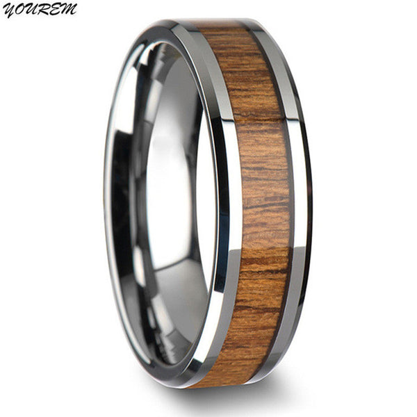 wood Wedding Band Ring
