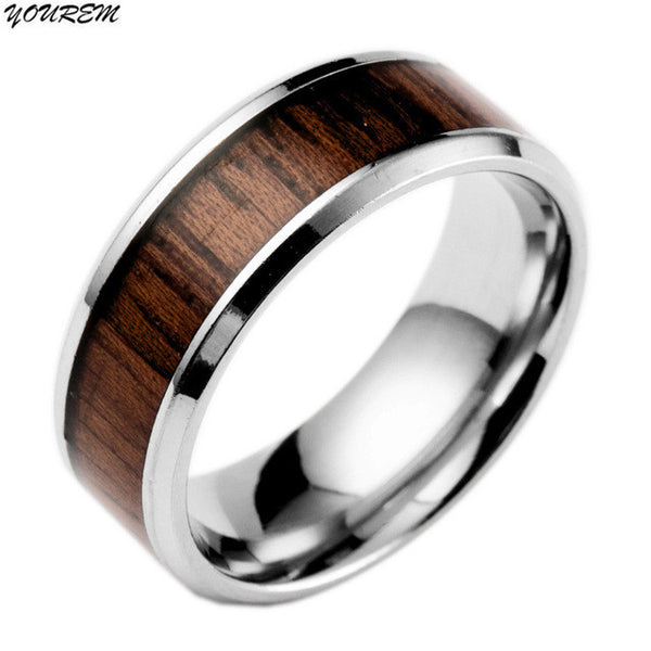 wood Wedding Band Ring